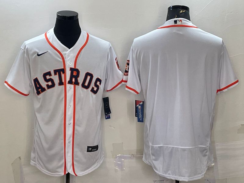 Men Houston Astros Blank White Elite Nike 2022 MLB Jerseys